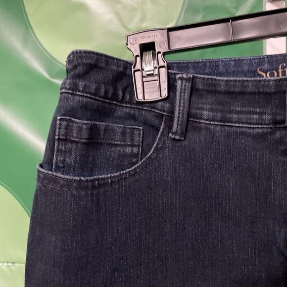 SOFT SURROUNDINGS Women's jeans w/crochet ankle detail in BLACK sz 10 - VGUC - Picture 7 of 14